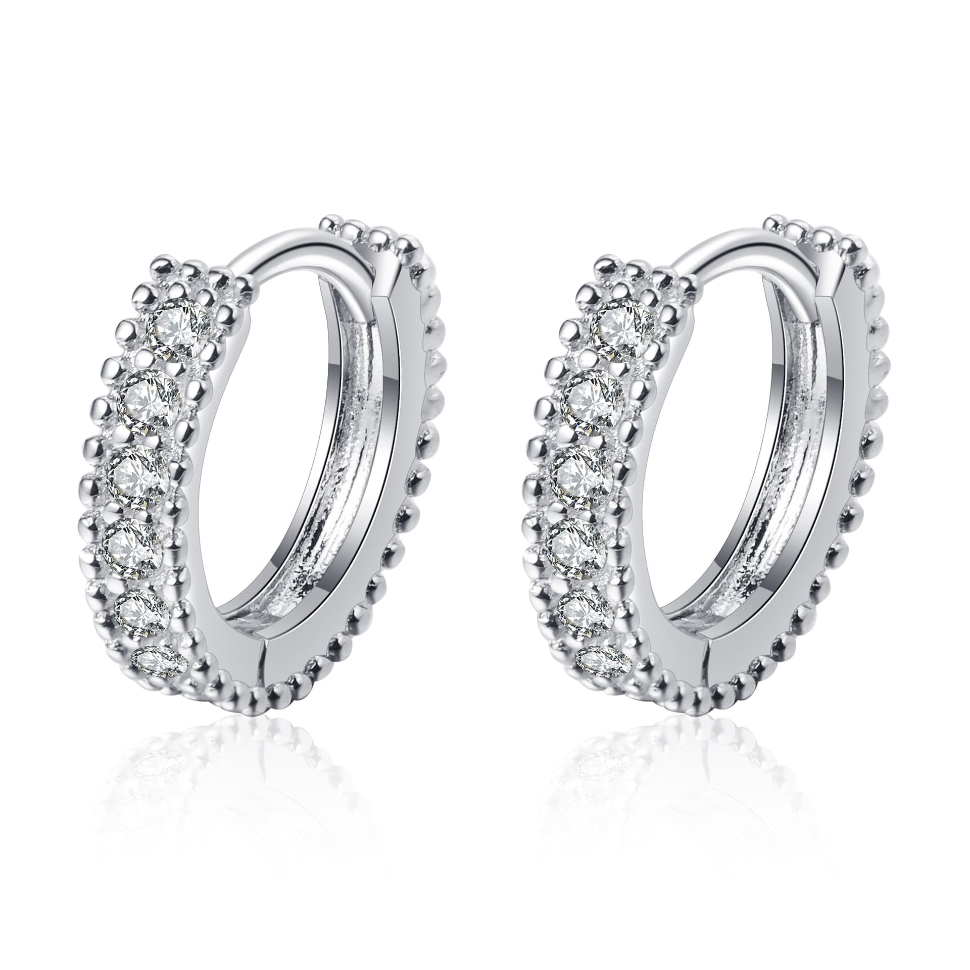 Pendientes de plata S925 con moissanita Miravell